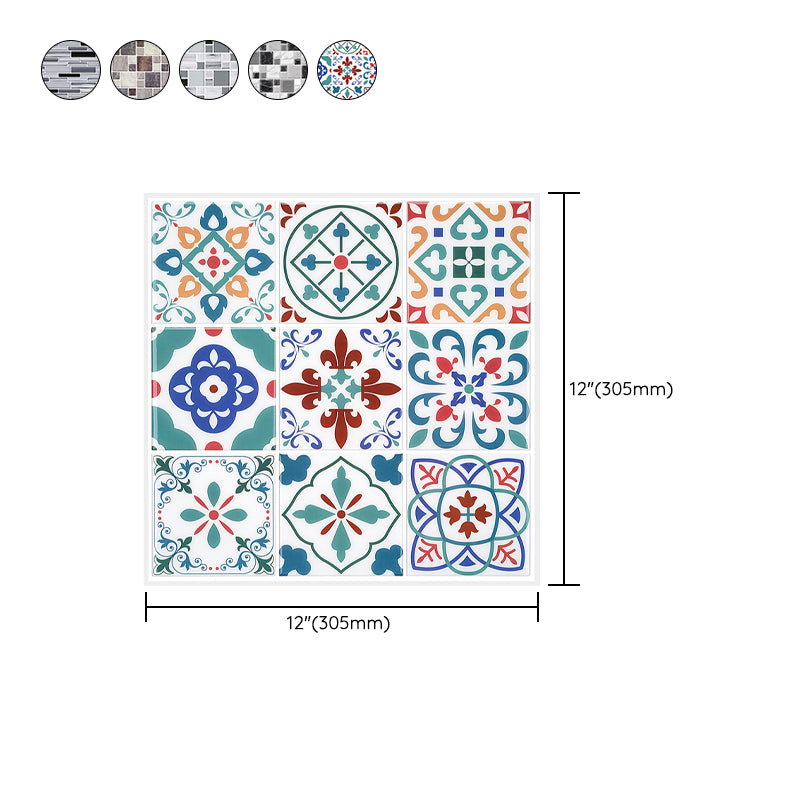 Wall Floor Tile Paste Wallpaper Floral Plaid Pattern Wallpaper Tile Clearhalo 'Flooring 'Home Improvement' 'home_improvement' 'home_improvement_peel_stick_blacksplash' 'Peel & Stick Backsplash Tile' 'peel_stick_blacksplash' 'Walls & Ceilings' Walls and Ceiling' 6772764