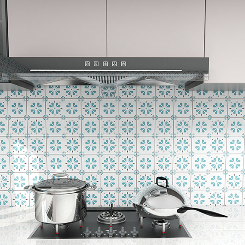 Modern Waterproof Mosaic Tile Smooth Peel and Stick Backsplash Tile for Kitchen Blue-White 197"L x 24"W Clearhalo 'Flooring 'Home Improvement' 'home_improvement' 'home_improvement_peel_stick_blacksplash' 'Peel & Stick Backsplash Tile' 'peel_stick_blacksplash' 'Walls & Ceilings' Walls and Ceiling' 6772801