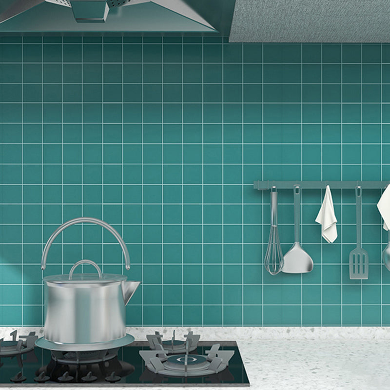 Modern Waterproof Mosaic Tile Smooth Peel and Stick Backsplash Tile for Kitchen Dark Green 197"L x 24"W Clearhalo 'Flooring 'Home Improvement' 'home_improvement' 'home_improvement_peel_stick_blacksplash' 'Peel & Stick Backsplash Tile' 'peel_stick_blacksplash' 'Walls & Ceilings' Walls and Ceiling' 6772805