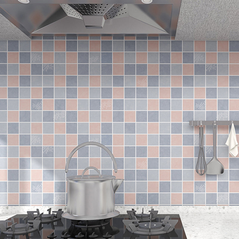 Modern Waterproof Mosaic Tile Smooth Peel and Stick Backsplash Tile for Kitchen Gray-Pink 197"L x 24"W Clearhalo 'Flooring 'Home Improvement' 'home_improvement' 'home_improvement_peel_stick_blacksplash' 'Peel & Stick Backsplash Tile' 'peel_stick_blacksplash' 'Walls & Ceilings' Walls and Ceiling' 6772808