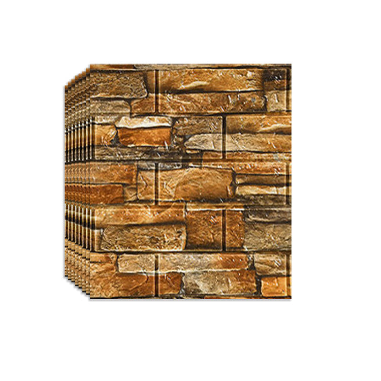 PVC Paneling Smooth Wall Interior 3D Living Room Plank Set of 2 Dark Beige 0.18"H 4-Piece Set Clearhalo 'Flooring 'Home Improvement' 'home_improvement' 'home_improvement_wall_paneling' 'Wall Paneling' 'wall_paneling' 'Walls & Ceilings' Walls and Ceiling' 6772908