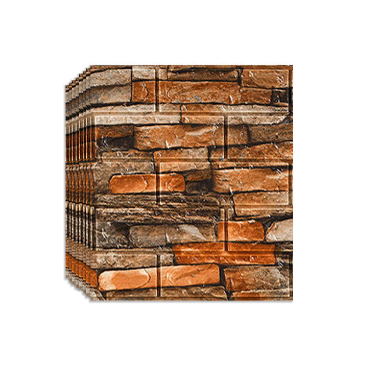 PVC Paneling Smooth Wall Interior 3D Living Room Plank Set of 2 Dark Brown Clearhalo 'Flooring 'Home Improvement' 'home_improvement' 'home_improvement_wall_paneling' 'Wall Paneling' 'wall_paneling' 'Walls & Ceilings' Walls and Ceiling' 6772910