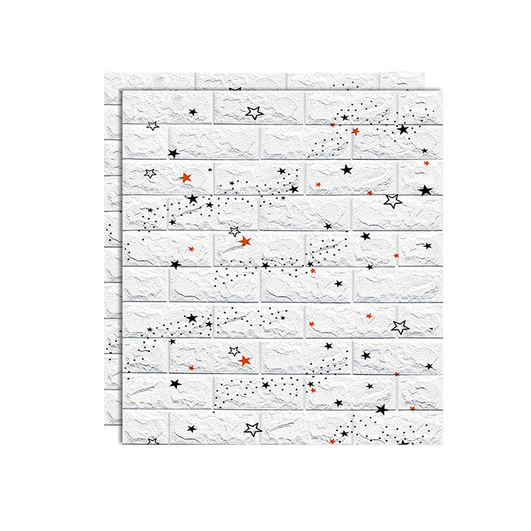 PVC Paneling Smooth Wall Interior 3D Living Room Plank Set of 2 Gloss White 0.12" Clearhalo 'Flooring 'Home Improvement' 'home_improvement' 'home_improvement_wall_paneling' 'Wall Paneling' 'wall_paneling' 'Walls & Ceilings' Walls and Ceiling' 6772912