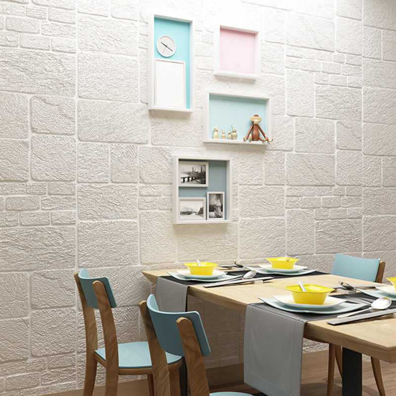 Modern Pvc Paneling Smooth Wall Interior 3D Living Room Plank Set of 1 White 10-Piece Set Clearhalo 'Flooring 'Home Improvement' 'home_improvement' 'home_improvement_wall_paneling' 'Wall Paneling' 'wall_paneling' 'Walls & Ceilings' Walls and Ceiling' 6772921