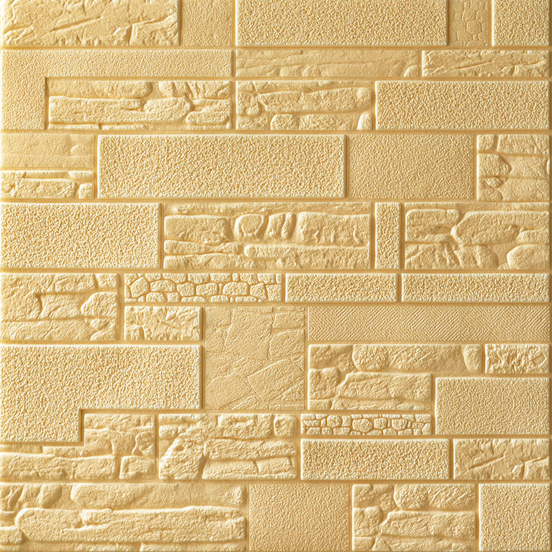 Modern Pvc Paneling Smooth Wall Interior 3D Living Room Plank Set of 1 Dark Yellow Clearhalo 'Flooring 'Home Improvement' 'home_improvement' 'home_improvement_wall_paneling' 'Wall Paneling' 'wall_paneling' 'Walls & Ceilings' Walls and Ceiling' 6772923