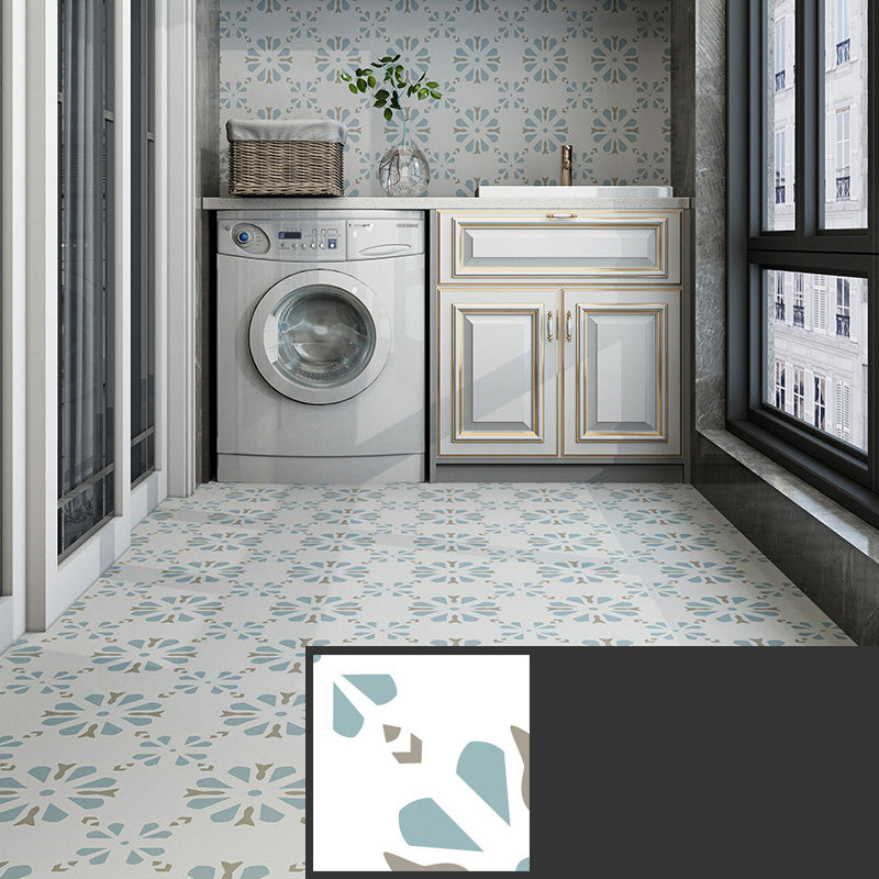 Low Gloss Vinyl Flooring PVC Peel and Stick Vinyl Flooring with Square Edge White-Blue Clearhalo 'Flooring 'Home Improvement' 'home_improvement' 'home_improvement_vinyl_flooring' 'Vinyl Flooring' 'vinyl_flooring' Walls and Ceiling' 6772989