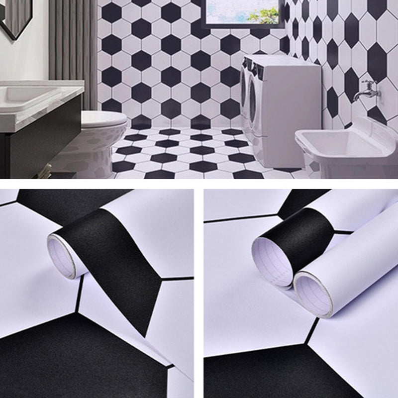Patterned Vinyl Flooring PVC Peel and Stick Vinyl Flooring with Low Gloss Black White Clearhalo 'Flooring 'Home Improvement' 'home_improvement' 'home_improvement_vinyl_flooring' 'Vinyl Flooring' 'vinyl_flooring' Walls and Ceiling' 6773018