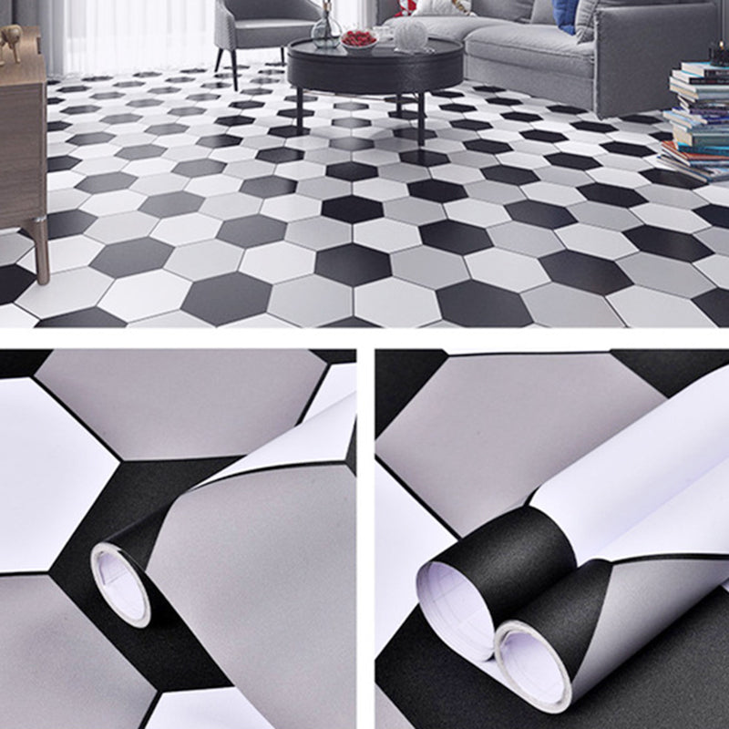 Patterned Vinyl Flooring PVC Peel and Stick Vinyl Flooring with Low Gloss Black White Gray Clearhalo 'Flooring 'Home Improvement' 'home_improvement' 'home_improvement_vinyl_flooring' 'Vinyl Flooring' 'vinyl_flooring' Walls and Ceiling' 6773024