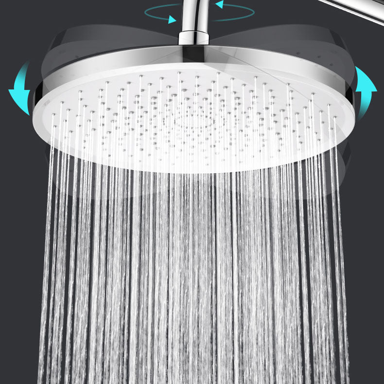 Round Fixed Shower Head High Flow Aerating Wall-Mount Showerhead Clearhalo 'Bathroom Remodel & Bathroom Fixtures' 'Home Improvement' 'home_improvement' 'home_improvement_shower_heads' 'Shower Heads' 'shower_heads' 'Showers & Bathtubs Plumbing' 'Showers & Bathtubs' 6773309