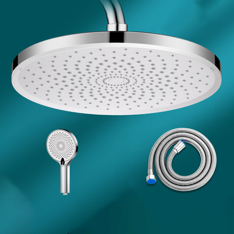 Round Fixed Shower Head High Flow Aerating Wall-Mount Showerhead 10" Silver Large Shower Head & Hand Shower & Hose Clearhalo 'Bathroom Remodel & Bathroom Fixtures' 'Home Improvement' 'home_improvement' 'home_improvement_shower_heads' 'Shower Heads' 'shower_heads' 'Showers & Bathtubs Plumbing' 'Showers & Bathtubs' 6773310