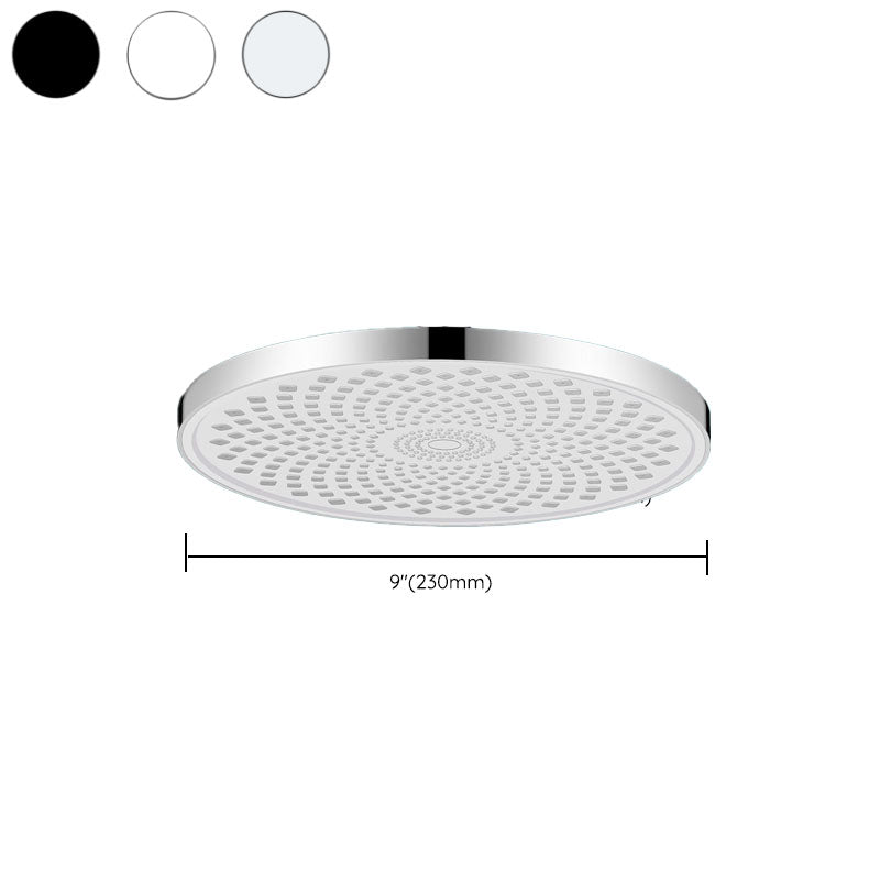 Round Fixed Shower Head High Flow Aerating Wall-Mount Showerhead Clearhalo 'Bathroom Remodel & Bathroom Fixtures' 'Home Improvement' 'home_improvement' 'home_improvement_shower_heads' 'Shower Heads' 'shower_heads' 'Showers & Bathtubs Plumbing' 'Showers & Bathtubs' 6773321