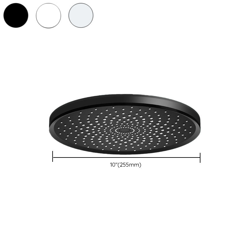 Round Fixed Shower Head High Flow Aerating Wall-Mount Showerhead Clearhalo 'Bathroom Remodel & Bathroom Fixtures' 'Home Improvement' 'home_improvement' 'home_improvement_shower_heads' 'Shower Heads' 'shower_heads' 'Showers & Bathtubs Plumbing' 'Showers & Bathtubs' 6773322