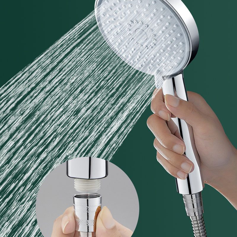 Round Handheld Shower Head Self-Cleaning Wall-Mount Shower Head Clearhalo 'Bathroom Remodel & Bathroom Fixtures' 'Home Improvement' 'home_improvement' 'home_improvement_shower_heads' 'Shower Heads' 'shower_heads' 'Showers & Bathtubs Plumbing' 'Showers & Bathtubs' 6773485