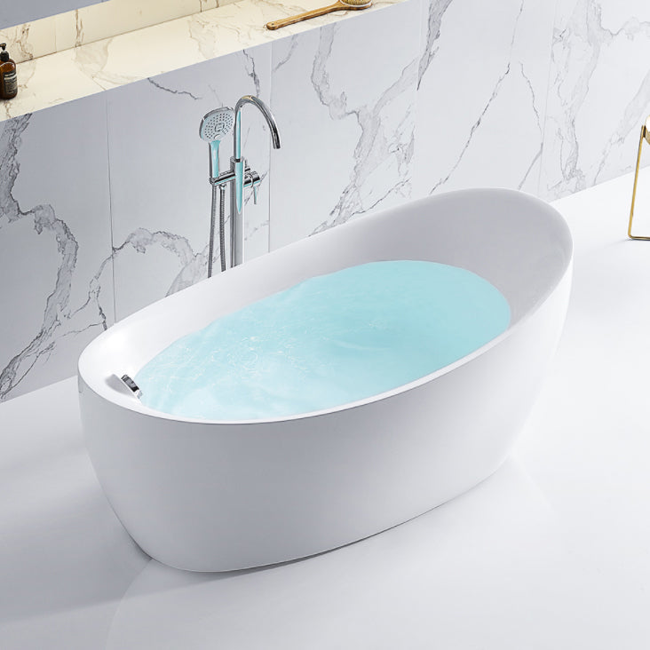 24.61-inch Tall Acrylic Bathtub Modern Freestanding Soaking Bathtub 63"L x 31"W x 25"H Clearhalo 'Bathroom Remodel & Bathroom Fixtures' 'Bathtubs' 'Home Improvement' 'home_improvement' 'home_improvement_bathtubs' 'Showers & Bathtubs' 6773899