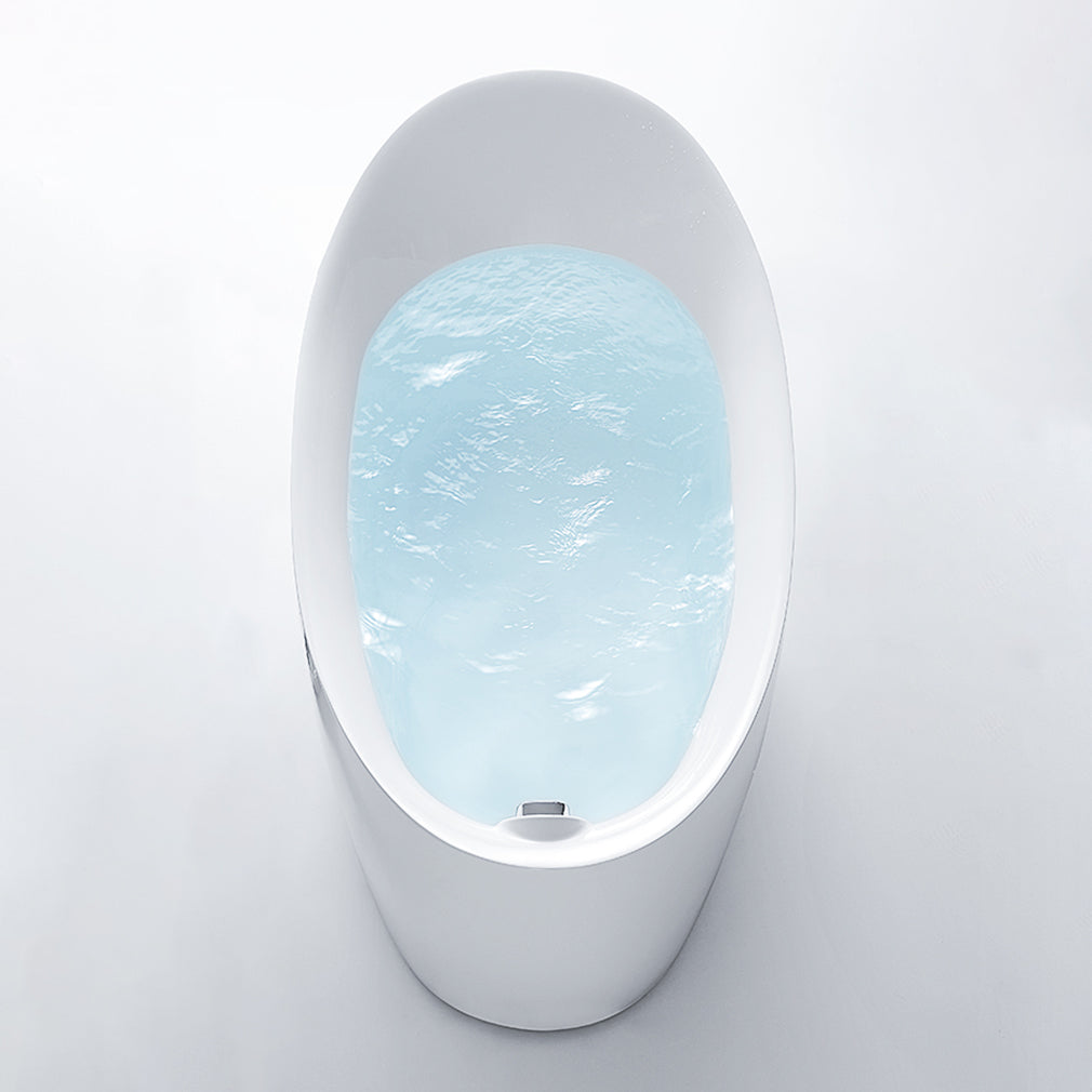 24.61-inch Tall Acrylic Bathtub Modern Freestanding Soaking Bathtub Clearhalo 'Bathroom Remodel & Bathroom Fixtures' 'Bathtubs' 'Home Improvement' 'home_improvement' 'home_improvement_bathtubs' 'Showers & Bathtubs' 6773900