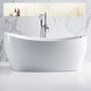 24.61-inch Tall Acrylic Bathtub Modern Freestanding Soaking Bathtub 67"L x 31"W x 25"H Clearhalo 'Bathroom Remodel & Bathroom Fixtures' 'Bathtubs' 'Home Improvement' 'home_improvement' 'home_improvement_bathtubs' 'Showers & Bathtubs' 6773902