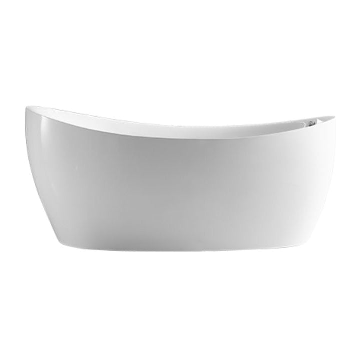 24.61-inch Tall Acrylic Bathtub Modern Freestanding Soaking Bathtub Clearhalo 'Bathroom Remodel & Bathroom Fixtures' 'Bathtubs' 'Home Improvement' 'home_improvement' 'home_improvement_bathtubs' 'Showers & Bathtubs' 6773904