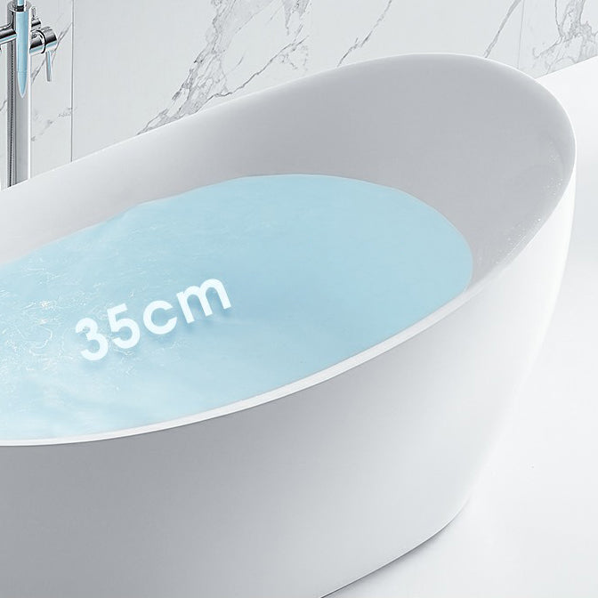 24.61-inch Tall Acrylic Bathtub Modern Freestanding Soaking Bathtub Clearhalo 'Bathroom Remodel & Bathroom Fixtures' 'Bathtubs' 'Home Improvement' 'home_improvement' 'home_improvement_bathtubs' 'Showers & Bathtubs' 6773907