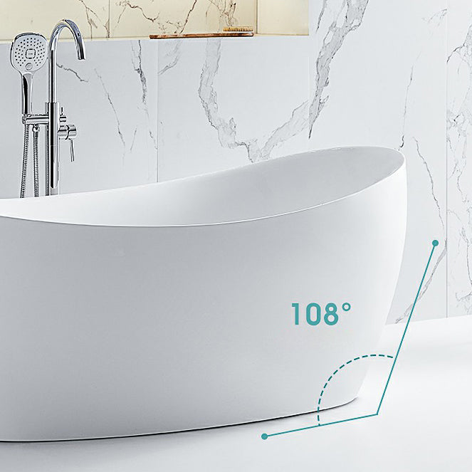 24.61-inch Tall Acrylic Bathtub Modern Freestanding Soaking Bathtub Clearhalo 'Bathroom Remodel & Bathroom Fixtures' 'Bathtubs' 'Home Improvement' 'home_improvement' 'home_improvement_bathtubs' 'Showers & Bathtubs' 6773908