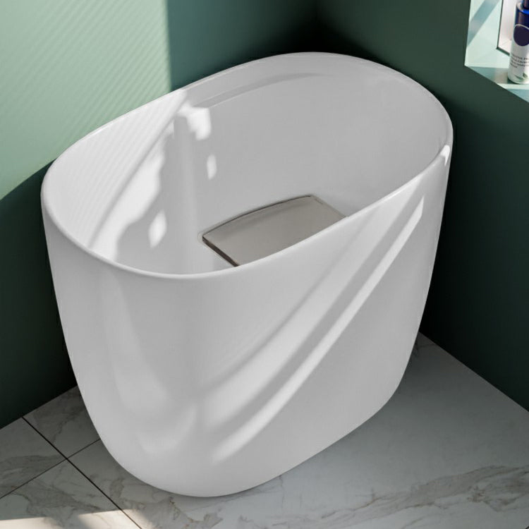 Modern 26.77-inch Tall Acrylic Bath Freestanding Soaking Bath Tub Clearhalo 'Bathroom Remodel & Bathroom Fixtures' 'Bathtubs' 'Home Improvement' 'home_improvement' 'home_improvement_bathtubs' 'Showers & Bathtubs' 6773919