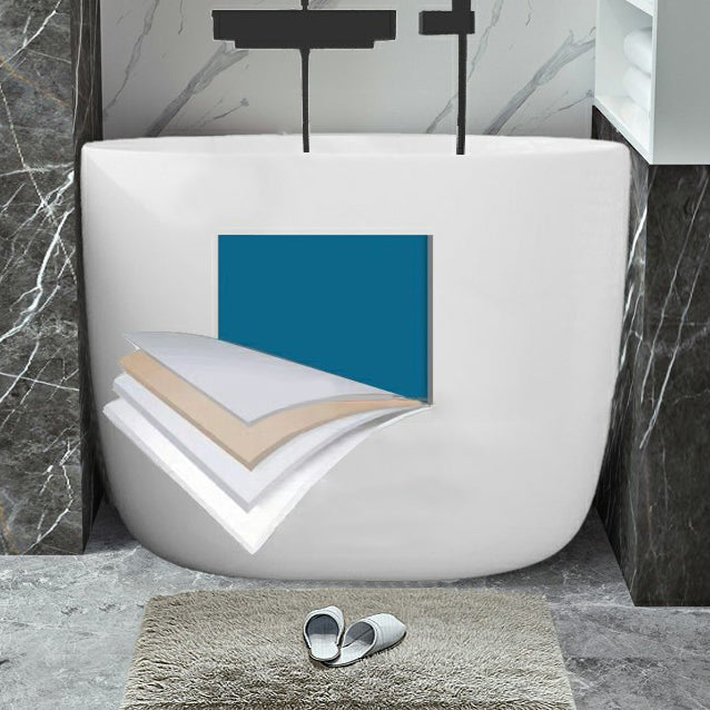 Modern 26.77-inch Tall Acrylic Bath Freestanding Soaking Bath Tub Clearhalo 'Bathroom Remodel & Bathroom Fixtures' 'Bathtubs' 'Home Improvement' 'home_improvement' 'home_improvement_bathtubs' 'Showers & Bathtubs' 6773922