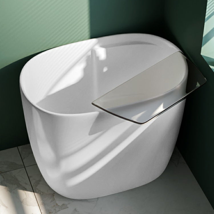 Modern 26.77-inch Tall Acrylic Bath Freestanding Soaking Bath Tub Clearhalo 'Bathroom Remodel & Bathroom Fixtures' 'Bathtubs' 'Home Improvement' 'home_improvement' 'home_improvement_bathtubs' 'Showers & Bathtubs' 6773924