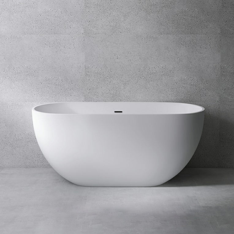Acrylic Oval Soaking Bath White Freestanding Bath Tub for Bathroom 63"L x 24"W x 31"H Clearhalo 'Bathroom Remodel & Bathroom Fixtures' 'Bathtubs' 'Home Improvement' 'home_improvement' 'home_improvement_bathtubs' 'Showers & Bathtubs' 6773932