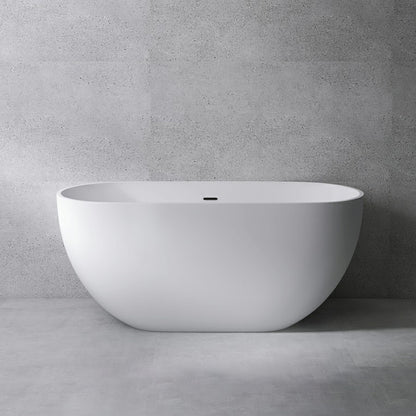 Acrylic Oval Soaking Bath White Freestanding Bath Tub for Bathroom 63"L x 24"W x 31"H Clearhalo 'Bathroom Remodel & Bathroom Fixtures' 'Bathtubs' 'Home Improvement' 'home_improvement' 'home_improvement_bathtubs' 'Showers & Bathtubs' 6773932