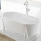 Modern Acrylic Oval Bathtub Freestanding Soaking Bathtub for Bathroom Clearhalo 'Bathroom Remodel & Bathroom Fixtures' 'Bathtubs' 'Home Improvement' 'home_improvement' 'home_improvement_bathtubs' 'Showers & Bathtubs' 6773960