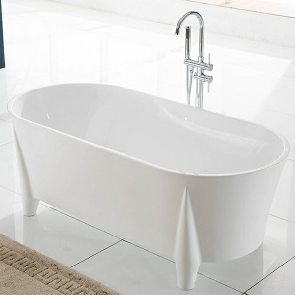 Modern Acrylic Oval Bathtub Freestanding Soaking Bathtub for Bathroom Clearhalo 'Bathroom Remodel & Bathroom Fixtures' 'Bathtubs' 'Home Improvement' 'home_improvement' 'home_improvement_bathtubs' 'Showers & Bathtubs' 6773960