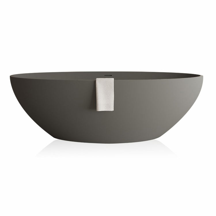 Modern 22.05-inch Tall Stone Bath Tub Freestanding Soaking Bathtub Grey 51"L x 27"W x 22"H Clearhalo 'Bathroom Remodel & Bathroom Fixtures' 'Bathtubs' 'Home Improvement' 'home_improvement' 'home_improvement_bathtubs' 'Showers & Bathtubs' 6774012
