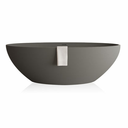 Modern 22.05-inch Tall Stone Bath Tub Freestanding Soaking Bathtub Grey 51"L x 27"W x 22"H Clearhalo 'Bathroom Remodel & Bathroom Fixtures' 'Bathtubs' 'Home Improvement' 'home_improvement' 'home_improvement_bathtubs' 'Showers & Bathtubs' 6774012