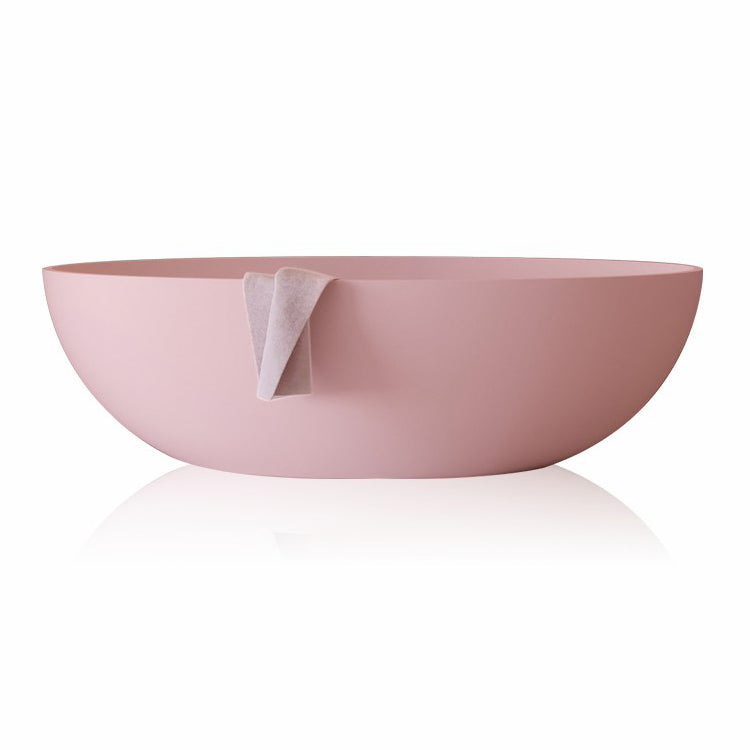 Modern 22.05-inch Tall Stone Bath Tub Freestanding Soaking Bathtub Pink Clearhalo 'Bathroom Remodel & Bathroom Fixtures' 'Bathtubs' 'Home Improvement' 'home_improvement' 'home_improvement_bathtubs' 'Showers & Bathtubs' 6774016