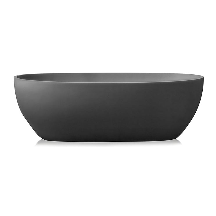 Modern Soaking Oval Bathtub Antique Finish Freestanding Bath Tub Grey Clearhalo 'Bathroom Remodel & Bathroom Fixtures' 'Bathtubs' 'Home Improvement' 'home_improvement' 'home_improvement_bathtubs' 'Showers & Bathtubs' 6774051