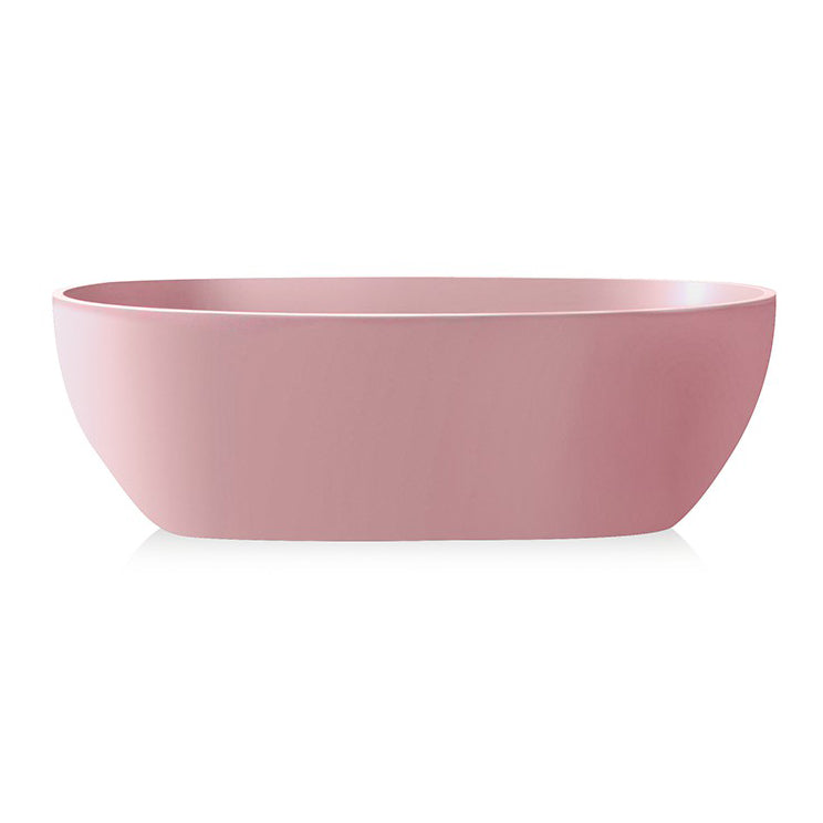 Modern Soaking Oval Bathtub Antique Finish Freestanding Bath Tub Pink Clearhalo 'Bathroom Remodel & Bathroom Fixtures' 'Bathtubs' 'Home Improvement' 'home_improvement' 'home_improvement_bathtubs' 'Showers & Bathtubs' 6774055