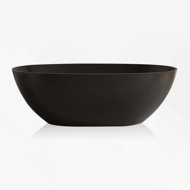 Stone Soaking Bathtub Modern Antique Finish Freestanding Bath Tub Black Clearhalo 'Bathroom Remodel & Bathroom Fixtures' 'Bathtubs' 'Home Improvement' 'home_improvement' 'home_improvement_bathtubs' 'Showers & Bathtubs' 6774093