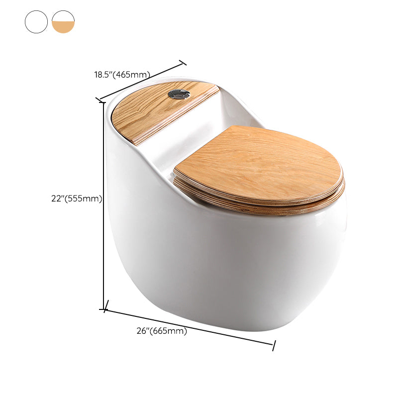Modern Urine Toilet Concealed Tank One Piece Ceramic Toilet Bowl with Seat Clearhalo 'Bathroom Remodel & Bathroom Fixtures' 'Home Improvement' 'home_improvement' 'home_improvement_toilets' 'Toilets & Bidets' 'Toilets' 6774383