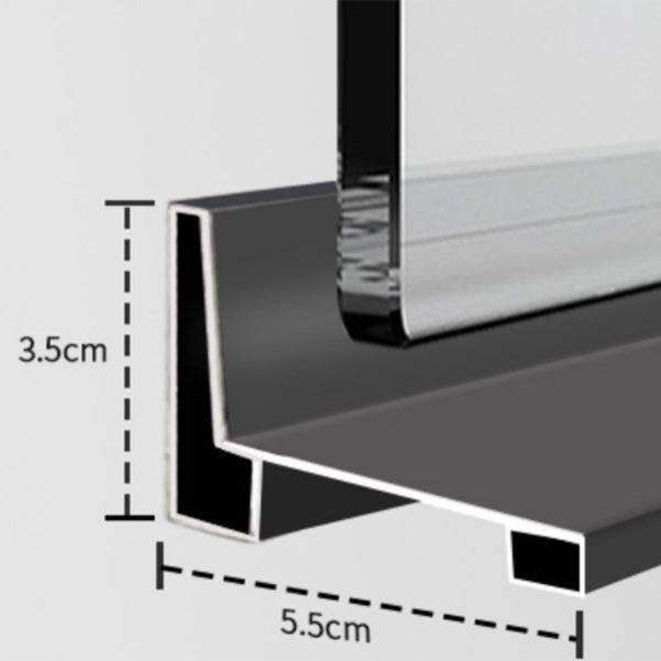 Simple In-line Shower Bath Door Glass and Metal Bathroom Shower Door Clearhalo 'Bathroom Remodel & Bathroom Fixtures' 'Home Improvement' 'home_improvement' 'home_improvement_shower_tub_doors' 'Shower and Tub Doors' 'shower_tub_doors' 'Showers & Bathtubs' 6776785