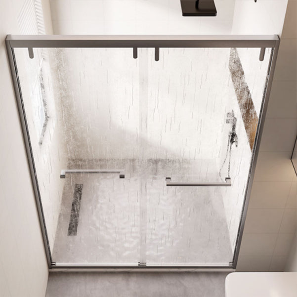 Simple In-line Shower Door Glass and Metal Bathroom Shower Bath Door Clearhalo 'Bathroom Remodel & Bathroom Fixtures' 'Home Improvement' 'home_improvement' 'home_improvement_shower_tub_doors' 'Shower and Tub Doors' 'shower_tub_doors' 'Showers & Bathtubs' 6776796