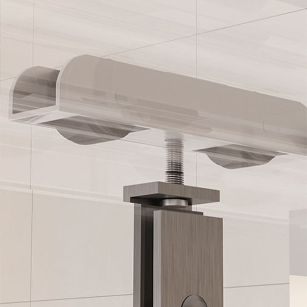 Simple In-line Shower Door Glass and Metal Bathroom Shower Bath Door Clearhalo 'Bathroom Remodel & Bathroom Fixtures' 'Home Improvement' 'home_improvement' 'home_improvement_shower_tub_doors' 'Shower and Tub Doors' 'shower_tub_doors' 'Showers & Bathtubs' 6776799