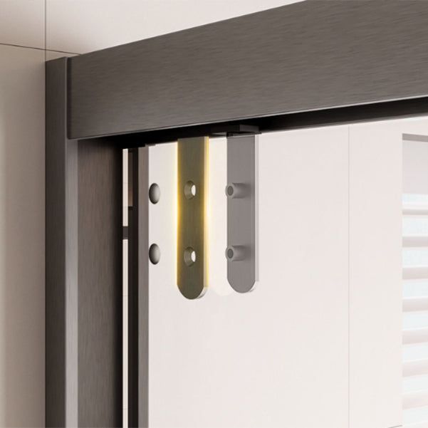 Simple In-line Shower Door Glass and Metal Bathroom Shower Bath Door Clearhalo 'Bathroom Remodel & Bathroom Fixtures' 'Home Improvement' 'home_improvement' 'home_improvement_shower_tub_doors' 'Shower and Tub Doors' 'shower_tub_doors' 'Showers & Bathtubs' 6776803