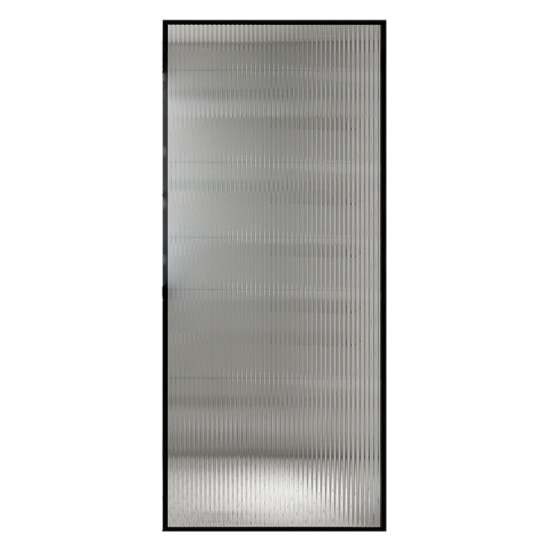 Metal and Glass Shower Door Simple Inline Black Shower Bath Door Clearhalo 'Bathroom Remodel & Bathroom Fixtures' 'Home Improvement' 'home_improvement' 'home_improvement_shower_tub_doors' 'Shower and Tub Doors' 'shower_tub_doors' 'Showers & Bathtubs' 6776818