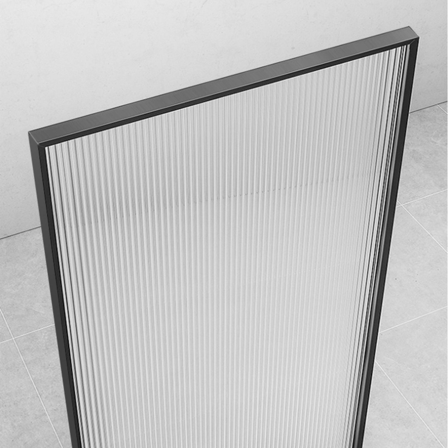 Metal and Glass Shower Bath Door Simple Inline Black Shower Door Clearhalo 'Bathroom Remodel & Bathroom Fixtures' 'Home Improvement' 'home_improvement' 'home_improvement_shower_tub_doors' 'Shower and Tub Doors' 'shower_tub_doors' 'Showers & Bathtubs' 6776835