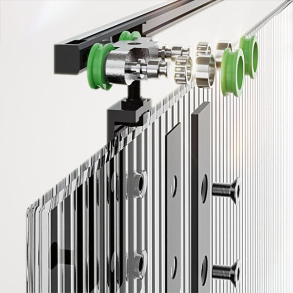 Glass and Metal Shower Door Simple One-Line Shower Black Bath Door Clearhalo 'Bathroom Remodel & Bathroom Fixtures' 'Home Improvement' 'home_improvement' 'home_improvement_shower_tub_doors' 'Shower and Tub Doors' 'shower_tub_doors' 'Showers & Bathtubs' 6777791