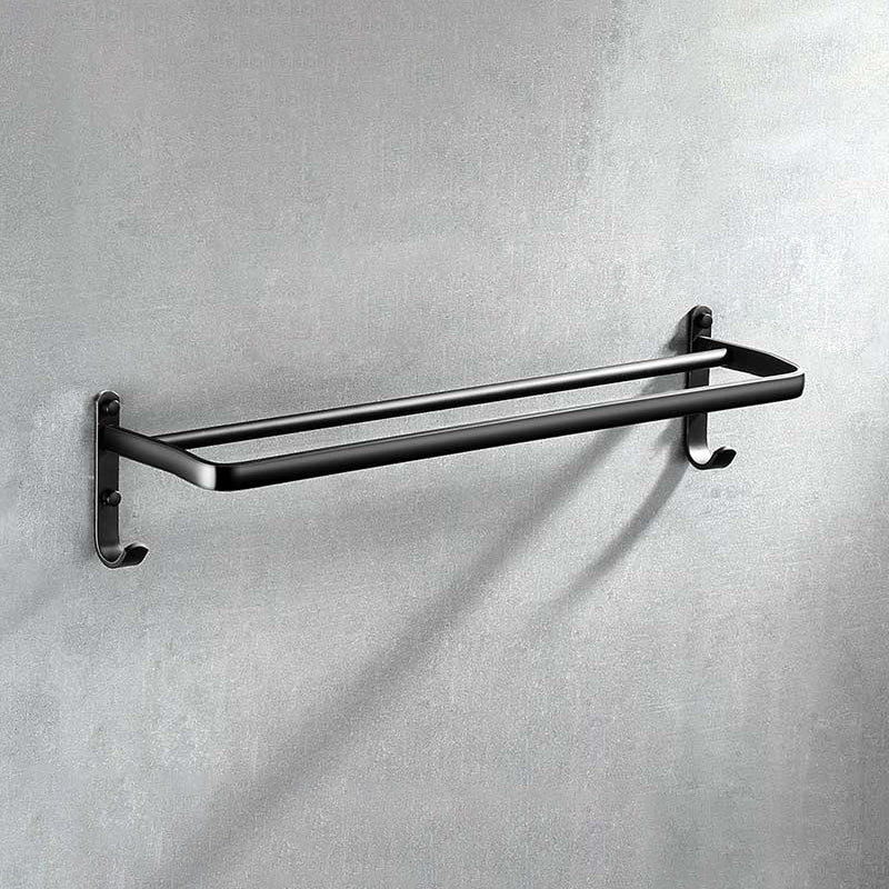 Modern Aluminum Bath Hardware Set Black Bathroom Accessory Kit Towel Bar Clearhalo 'Bathroom Hardware Sets' 'Bathroom Hardware' 'Bathroom Remodel & Bathroom Fixtures' 'bathroom_hardware_sets' 'Home Improvement' 'home_improvement' 'home_improvement_bathroom_hardware_sets' 6778039