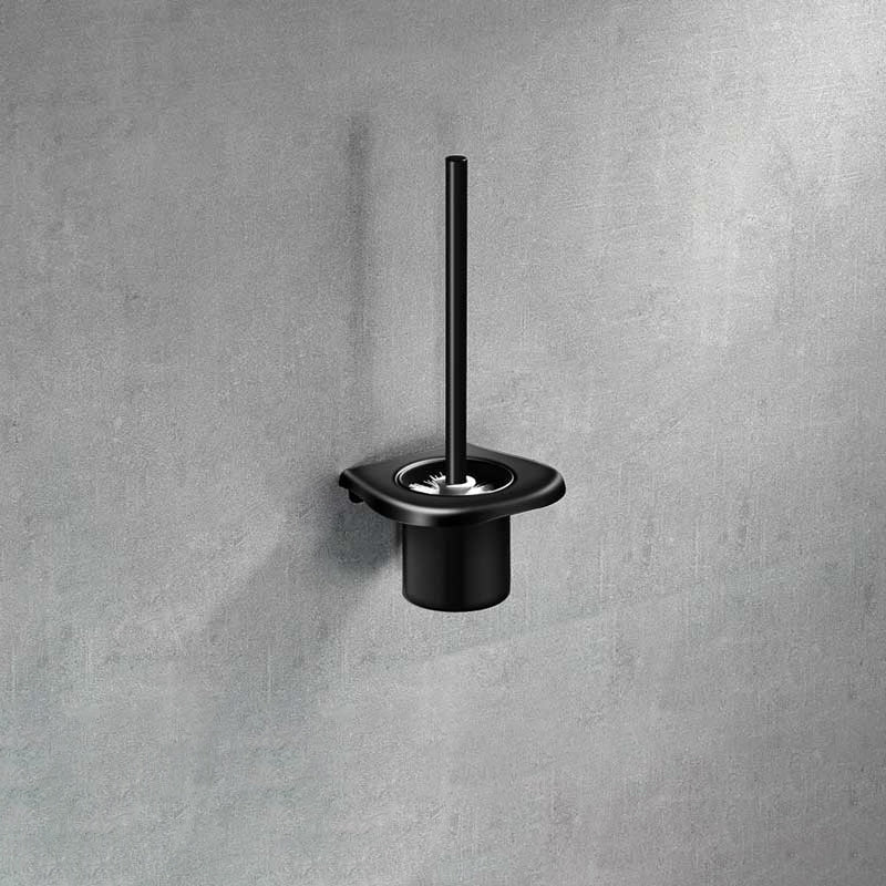 Modern Aluminum Bath Hardware Set Black Bathroom Accessory Kit Toilet Brush Clearhalo 'Bathroom Hardware Sets' 'Bathroom Hardware' 'Bathroom Remodel & Bathroom Fixtures' 'bathroom_hardware_sets' 'Home Improvement' 'home_improvement' 'home_improvement_bathroom_hardware_sets' 6778042