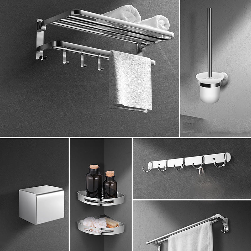 Modern Sliver Bath Hardware Set Metal Bathroom Accessory Kit Clearhalo 'Bathroom Hardware Sets' 'Bathroom Hardware' 'Bathroom Remodel & Bathroom Fixtures' 'bathroom_hardware_sets' 'Home Improvement' 'home_improvement' 'home_improvement_bathroom_hardware_sets' 6778142