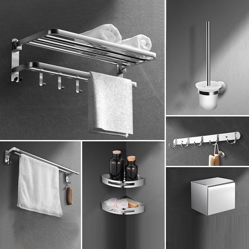 Modern Sliver Bath Hardware Set Metal Bathroom Accessory Kit 7-Piece Set Clearhalo 'Bathroom Hardware Sets' 'Bathroom Hardware' 'Bathroom Remodel & Bathroom Fixtures' 'bathroom_hardware_sets' 'Home Improvement' 'home_improvement' 'home_improvement_bathroom_hardware_sets' 6778157