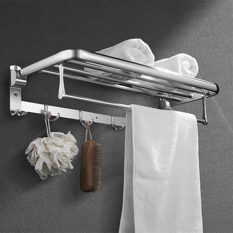 Modern Stainless Steel Bath Shelf Paper Holder Bath Hardware Set Towel Rack Clearhalo 'Bathroom Hardware Sets' 'Bathroom Hardware' 'Bathroom Remodel & Bathroom Fixtures' 'bathroom_hardware_sets' 'Home Improvement' 'home_improvement' 'home_improvement_bathroom_hardware_sets' 6778216