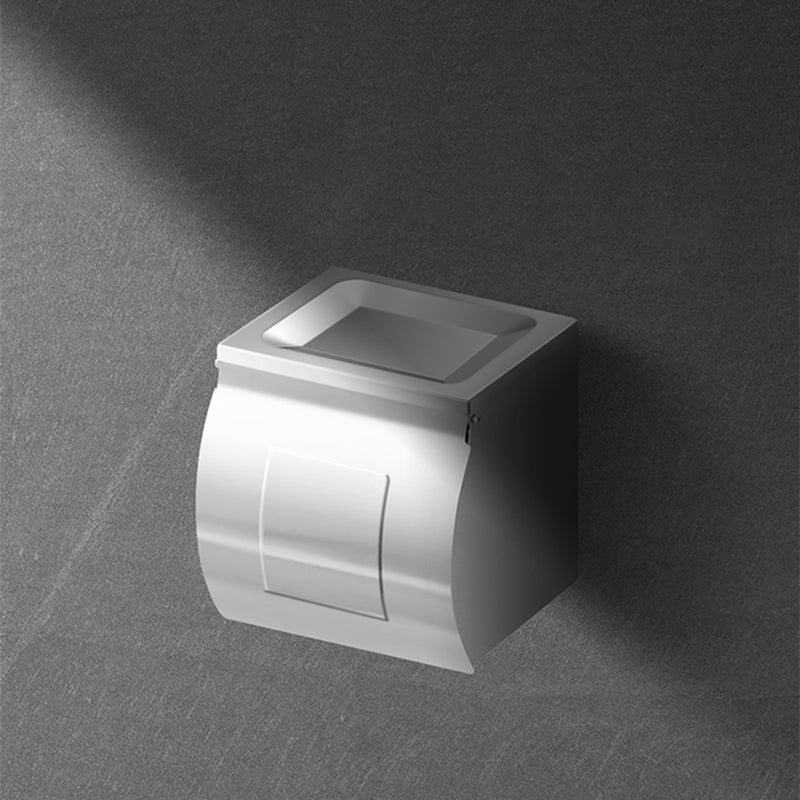 Modern Stainless Steel Bath Shelf Paper Holder Bath Hardware Set Clearhalo 'Bathroom Hardware Sets' 'Bathroom Hardware' 'Bathroom Remodel & Bathroom Fixtures' 'bathroom_hardware_sets' 'Home Improvement' 'home_improvement' 'home_improvement_bathroom_hardware_sets' 6778218